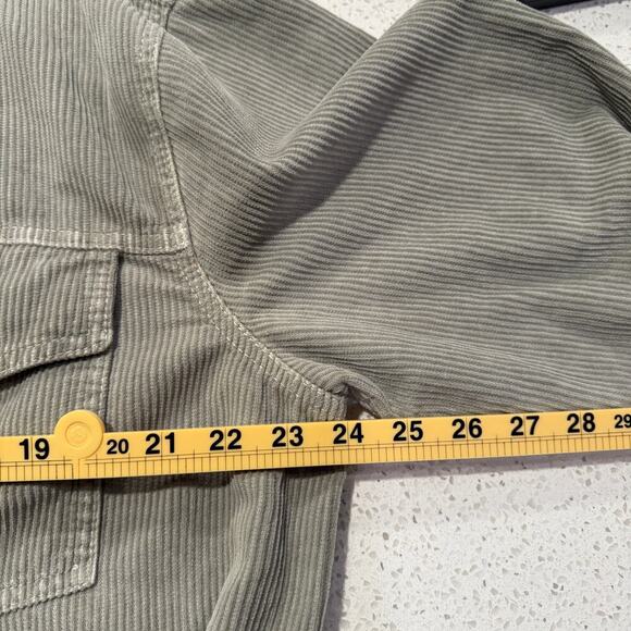 Zara Mint Green Women Corduroy Button Up Shacket Large Overized Fall Chic Casual - Picture 8 of 8